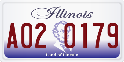 IL license plate A020179