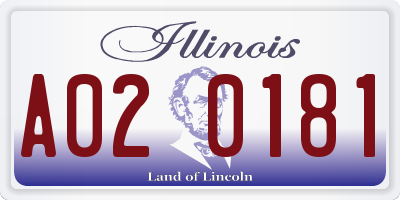 IL license plate A020181
