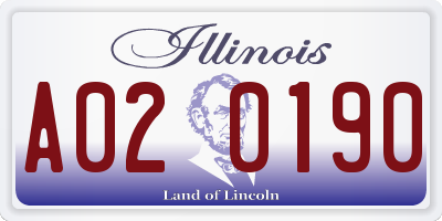 IL license plate A020190