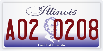 IL license plate A020208
