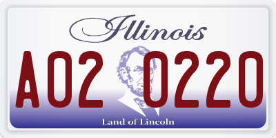 IL license plate A020220