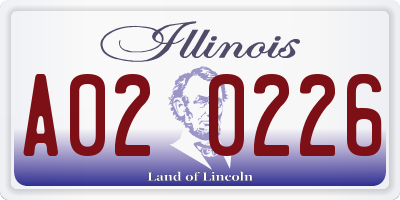 IL license plate A020226