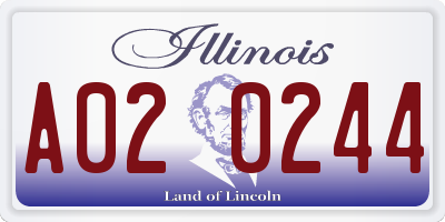 IL license plate A020244