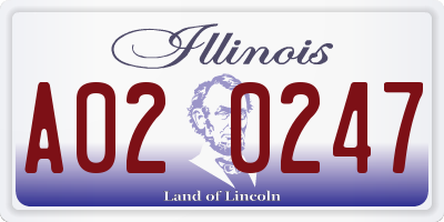 IL license plate A020247