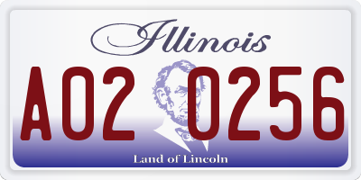 IL license plate A020256