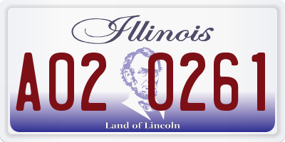 IL license plate A020261