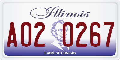 IL license plate A020267