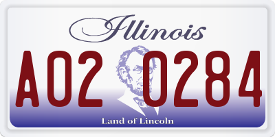 IL license plate A020284