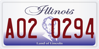 IL license plate A020294