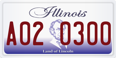 IL license plate A020300