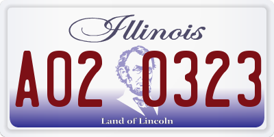 IL license plate A020323