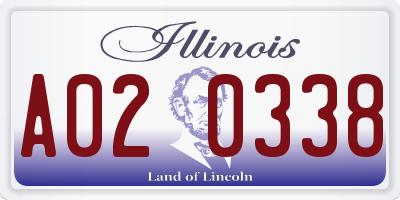 IL license plate A020338