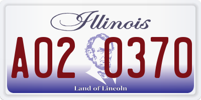 IL license plate A020370