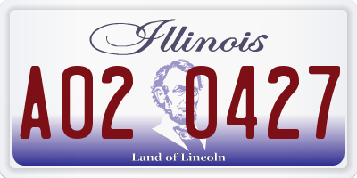 IL license plate A020427