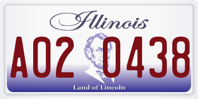 IL license plate A020438