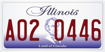 IL license plate A020446