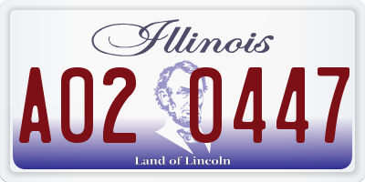 IL license plate A020447