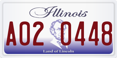 IL license plate A020448