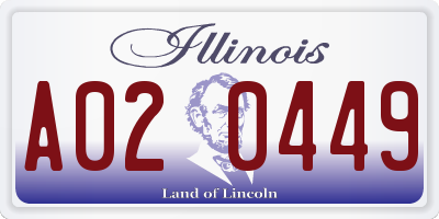 IL license plate A020449