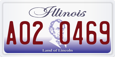 IL license plate A020469