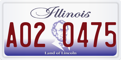 IL license plate A020475