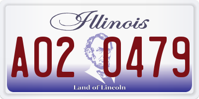IL license plate A020479