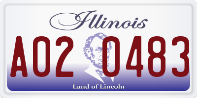 IL license plate A020483