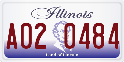 IL license plate A020484