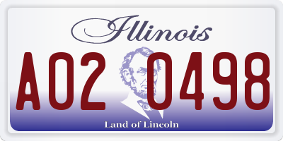 IL license plate A020498