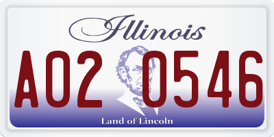 IL license plate A020546