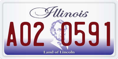 IL license plate A020591