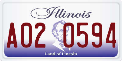 IL license plate A020594