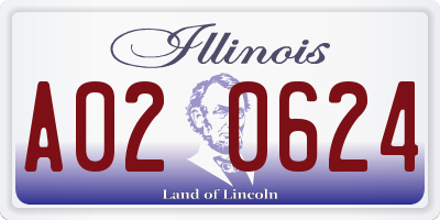 IL license plate A020624