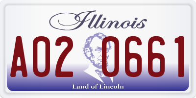 IL license plate A020661