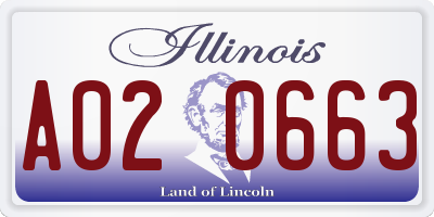 IL license plate A020663