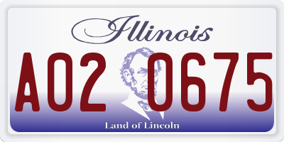 IL license plate A020675