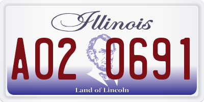 IL license plate A020691
