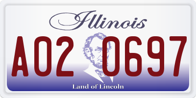 IL license plate A020697