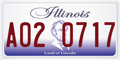IL license plate A020717