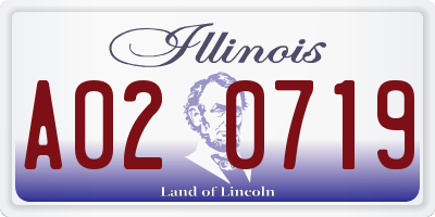 IL license plate A020719