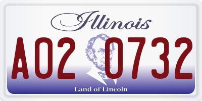 IL license plate A020732