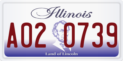 IL license plate A020739