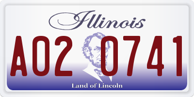 IL license plate A020741