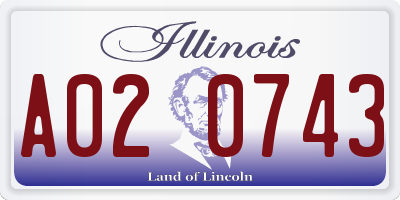 IL license plate A020743