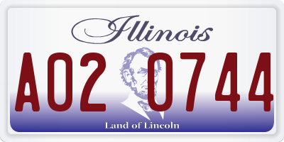 IL license plate A020744