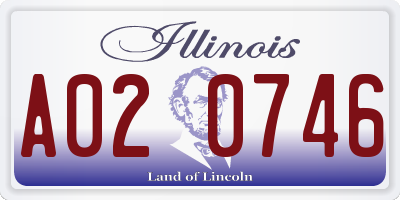 IL license plate A020746