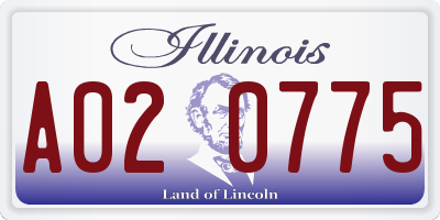 IL license plate A020775