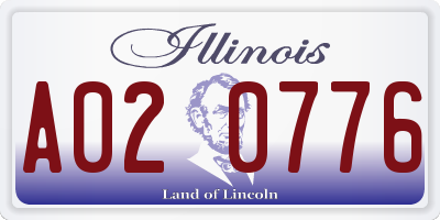 IL license plate A020776