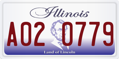 IL license plate A020779