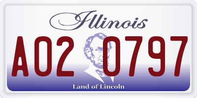 IL license plate A020797